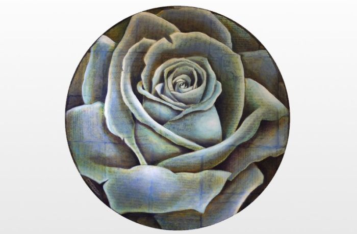 Spiral Round Rose (Blue)