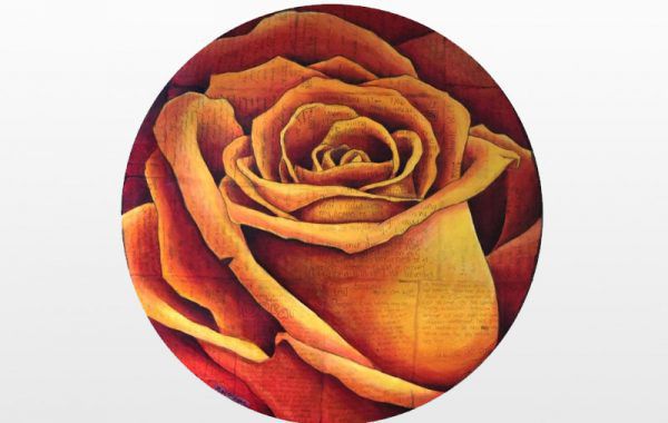 Spiral Round Rose (Deep Red)